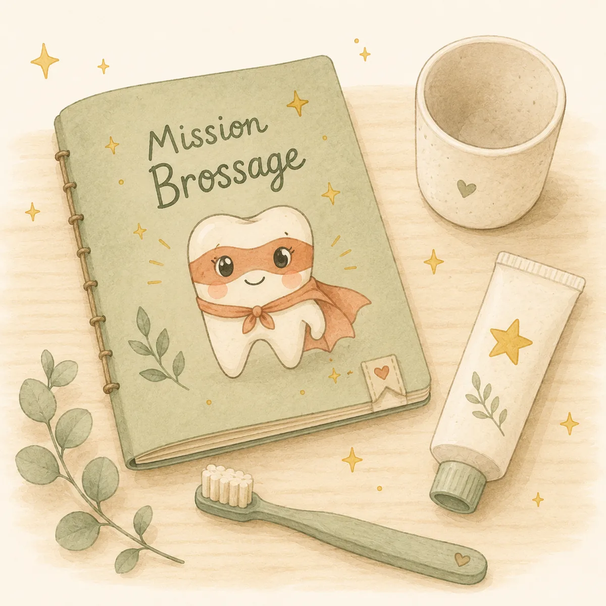 Guide Mission Brossage avec Tino Dentino en super-héros
