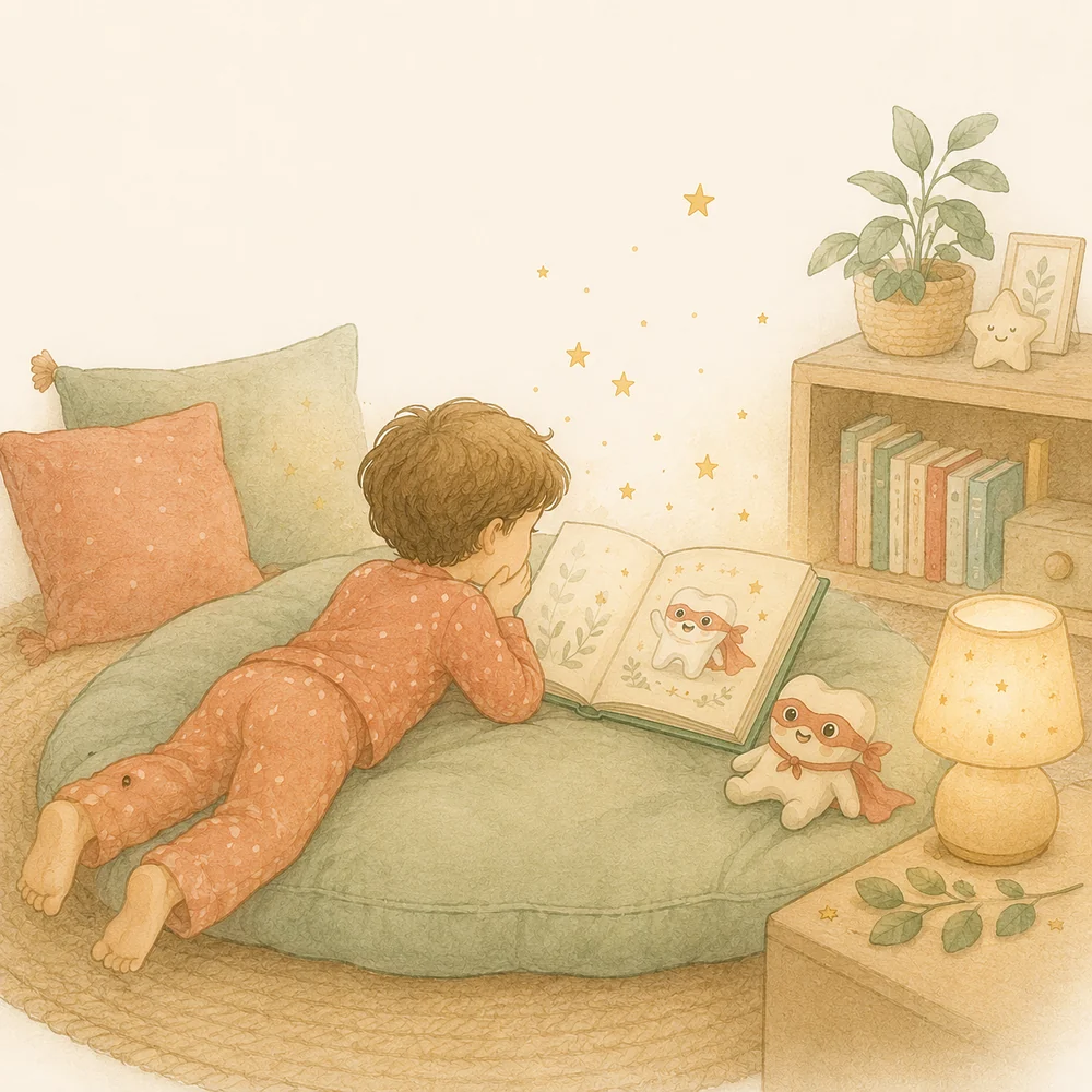 Enfant qui lit Tino Dentino