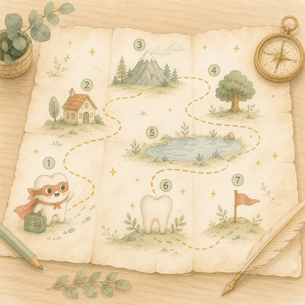 La grande aventure du brossage, carte 7 jours